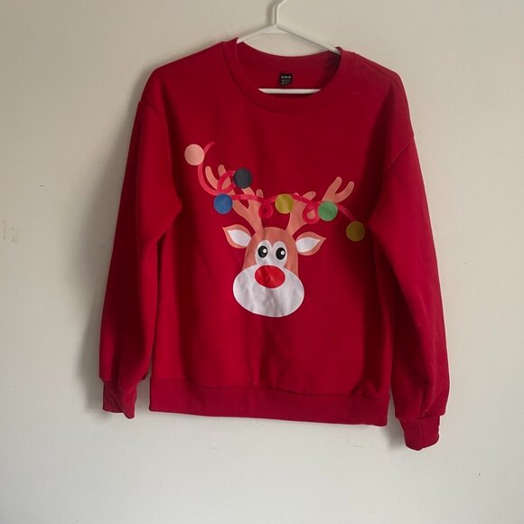 Red Rudolph Sweatshirt - Picture 1 of 8